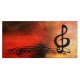 Clef de sol - tableau peint-main peinture à l'huile